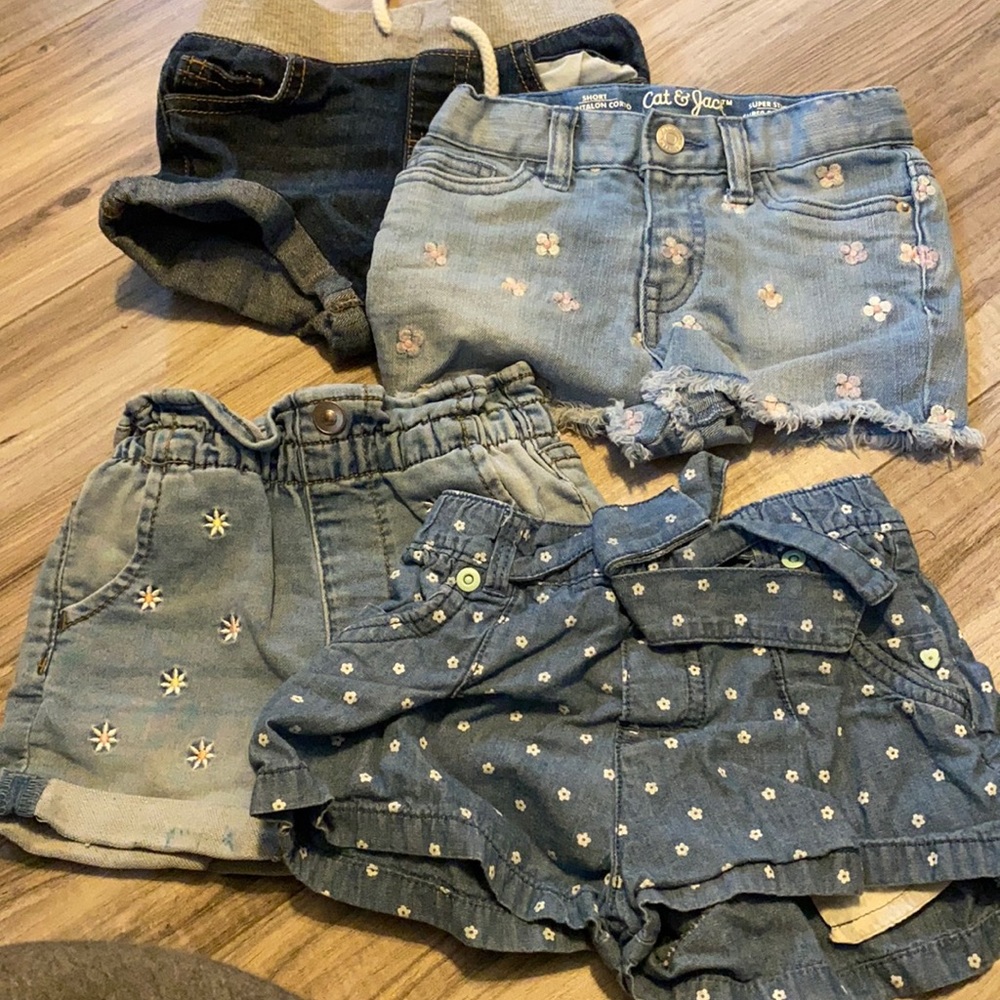 2t toddler jean shorts 4 pairs